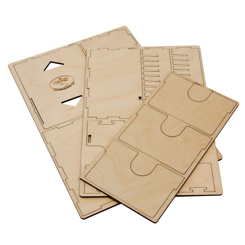 The Broken Token Case for Standard and European Size Cards - Wood Card Case with Four Adjustable Dividers - Image 4